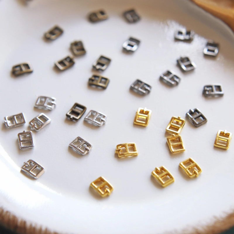 Peachcor 2mm / 0.08'' (Inner Diameter) Super Tiny Buckles, Doll Clothes Buckles, Mini Buckles, in 4 colors, Perfect for Doll Clothes Sewing Projects (20pcs) - Image 2